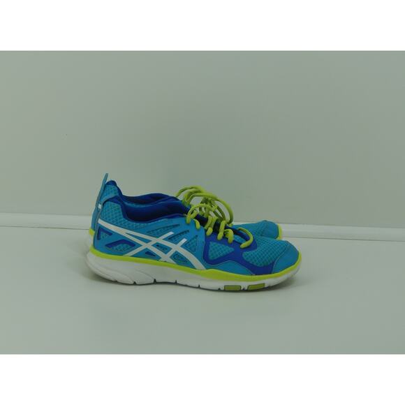 ASICS Sustain Athletic Running Shoe Size 7.5 Womens Turquoise Blue Lime Sneakers - Picture 3 of 10